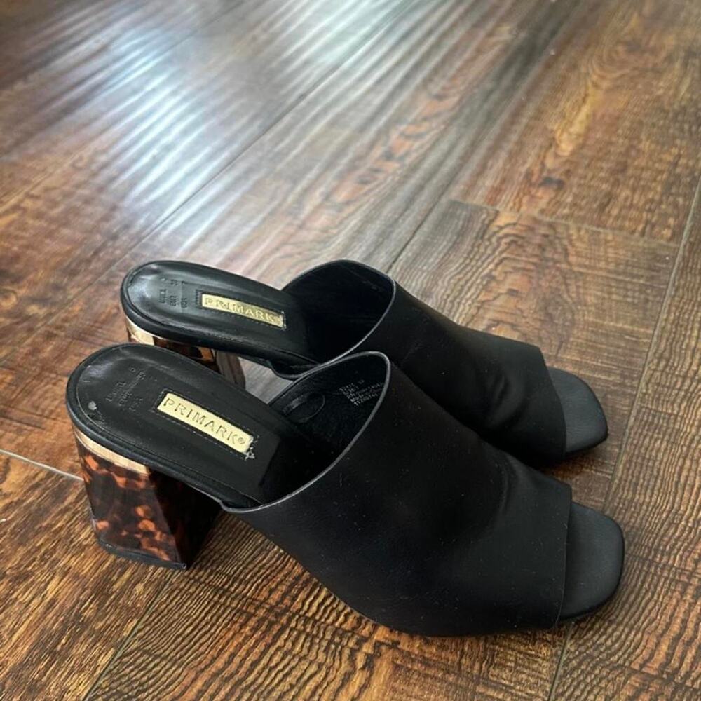 Primark peep toe block heel mules